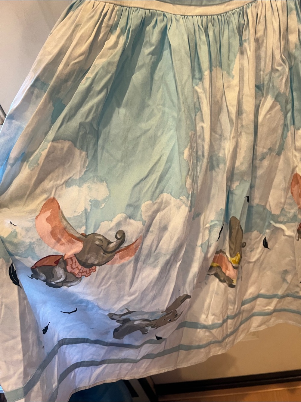 Disney Light Blue Dumbo Dress Sleeveless with Script Detail - Picture 3 of 4